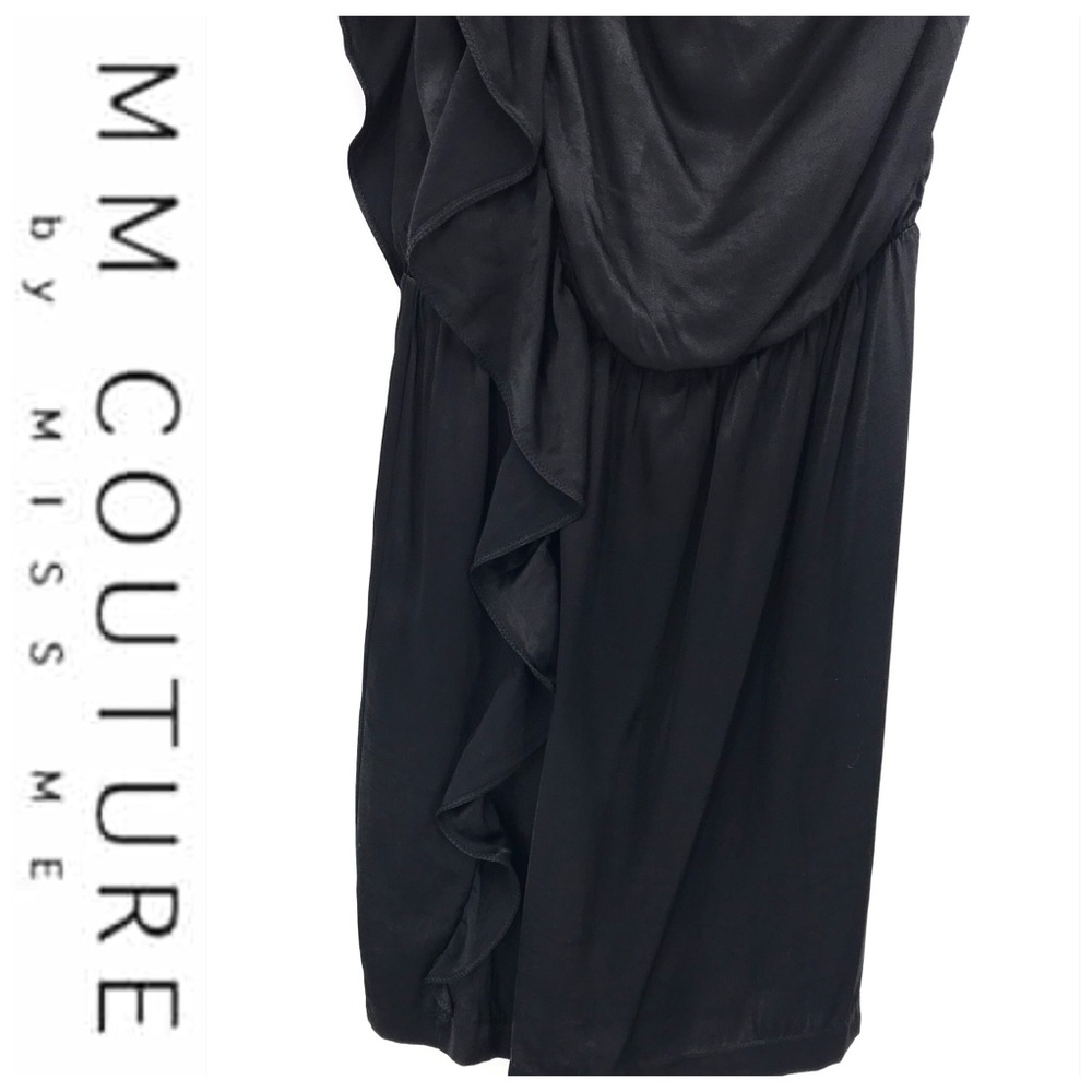 💕SALE💕MM Couture Miss Me Black Ruffle Dress - Picture 7 of 8